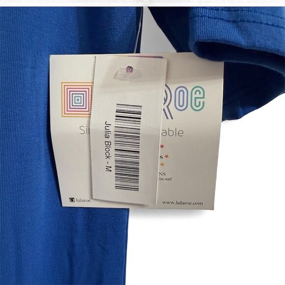 LulaRoe Colorblock Slimming Dress NWT Retro Groovy Style Medium Women Indie - Picture 5 of 5